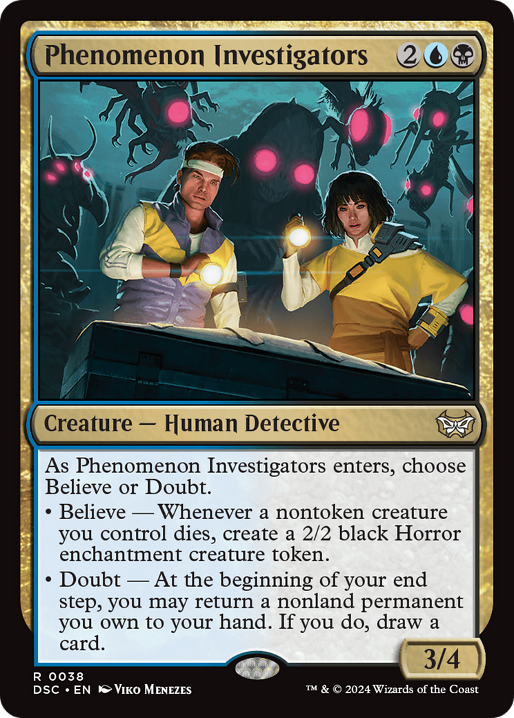 Phenomenon Investigators (DSC-038) - Duskmourn: House of Horror Commander - Premium MTG Single from Wizards of the Coast - Just $0.25! Shop now at Game Crave Tournament Store