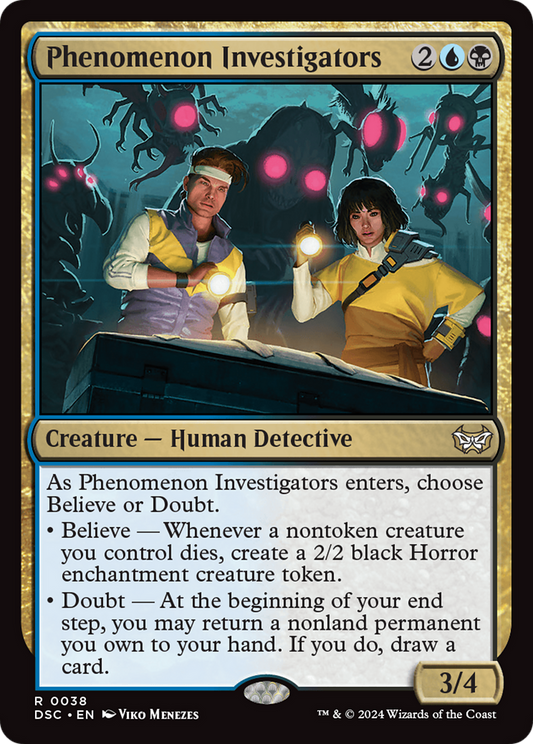 Phenomenon Investigators (DSC-038) - Duskmourn: House of Horror Commander - Premium MTG Single from Wizards of the Coast - Just $0.25! Shop now at Game Crave Tournament Store