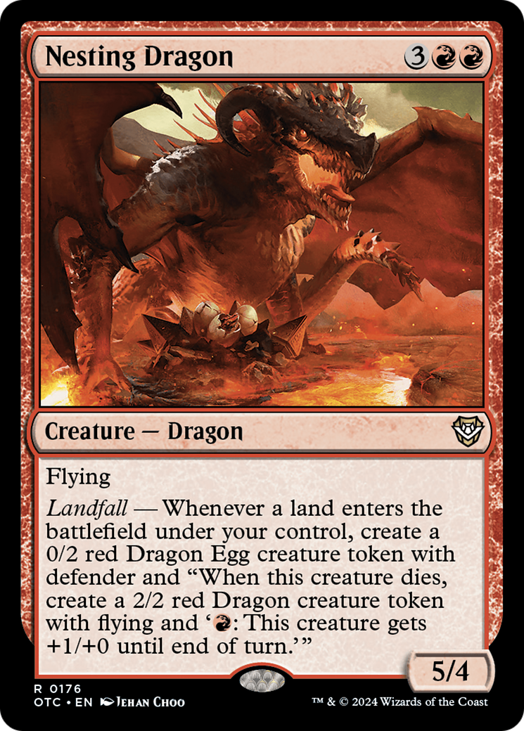 Nesting Dragon (OTC-176) - Outlaws of Thunder Junction Commander - Premium MTG Single from Wizards of the Coast - Just $0.35! Shop now at Game Crave Tournament Store