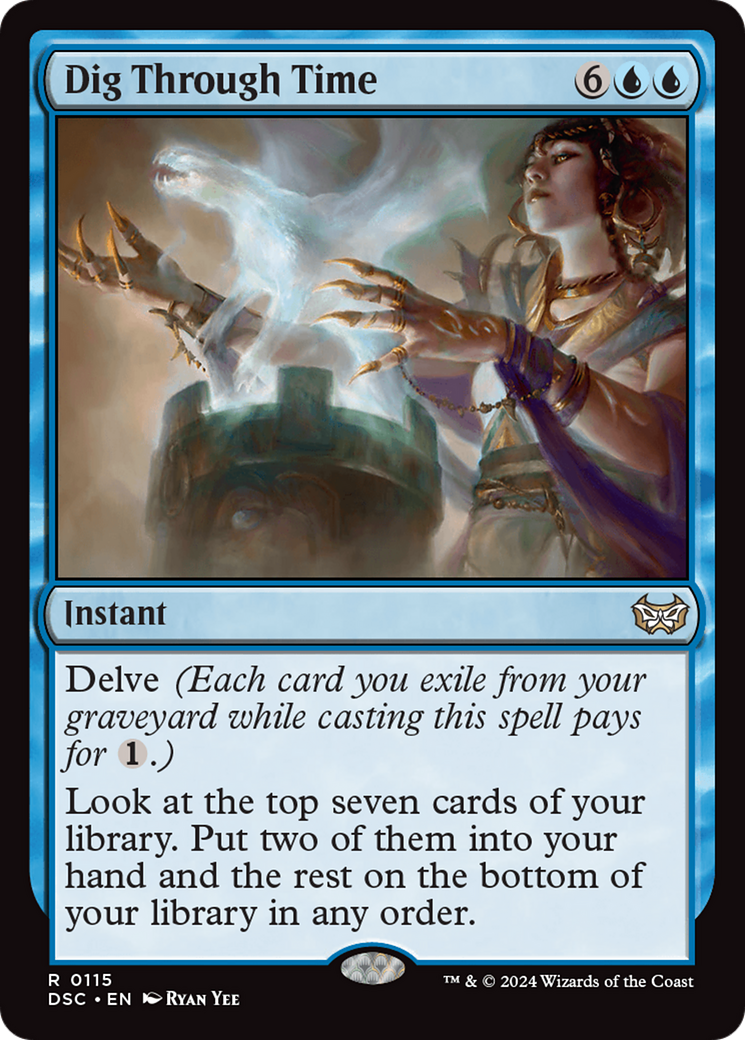 Dig Through Time (DSC-115) - Duskmourn: House of Horror Commander - Premium MTG Single from Wizards of the Coast - Just $0.25! Shop now at Game Crave Tournament Store