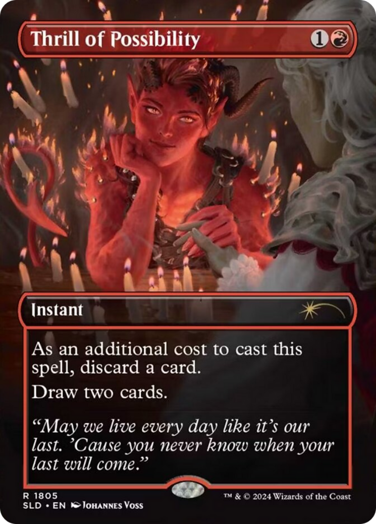 Thrill of Possibility (SLD-1805) - Secret Lair Drop (Borderless) - Premium MTG Single from Wizards of the Coast - Just $2.21! Shop now at Game Crave Tournament Store