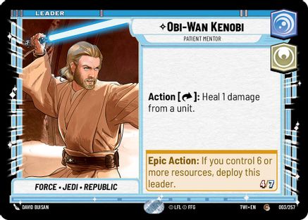 Obi-Wan Kenobi - Patient Mentor (003/257) - Twilight of the Republic - Premium Star Wars: Unlimited Single from Twilight of the Republic - Just $0.08! Shop now at Game Crave Tournament Store