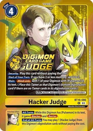 Hacker Judge (Judge pack 6) (BT16-086) - Beginning Observer Foil - Premium Digimon Single from Bandai - Just $0.30! Shop now at Game Crave Tournament Store