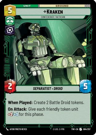 Kraken - Confederate Tactician (084/257) - Twilight of the Republic - Premium Star Wars: Unlimited Single from Twilight of the Republic - Just $0.08! Shop now at Game Crave Tournament Store