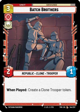 Batch Brothers (144/257) - Twilight of the Republic Foil - Premium Star Wars: Unlimited Single from Twilight of the Republic - Just $0.08! Shop now at Game Crave Tournament Store