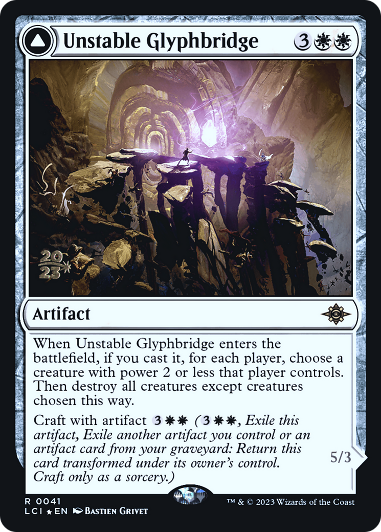 Unstable Glyphbridge // Sandswirl Wanderglyph (PLCI-41S) - The Lost Caverns of Ixalan Promos Foil - Premium MTG Single from Wizards of the Coast - Just $1.37! Shop now at Game Crave Tournament Store