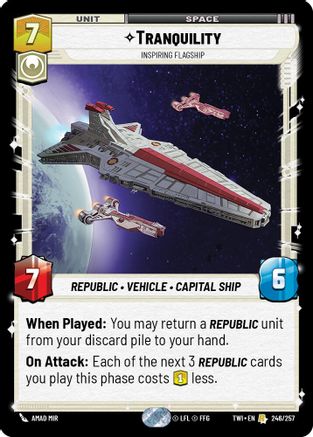 Tranquility - Inspiring Flagship (246/257) - Twilight of the Republic - Premium Star Wars: Unlimited Single from Twilight of the Republic - Just $0.08! Shop now at Game Crave Tournament Store