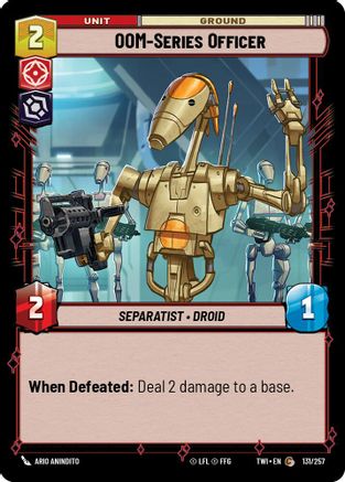 OOM-Series Officer (131/257) - Twilight of the Republic Foil - Premium Star Wars: Unlimited Single from Twilight of the Republic - Just $0.08! Shop now at Game Crave Tournament Store