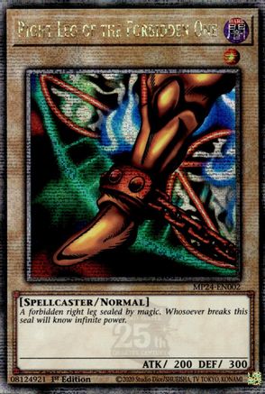 Right Leg of the Forbidden One (Quarter Century Secret Rare) (MP24-EN002) - 25th Anniversary Tin: Dueling Mirrors 1st Edition - Premium Yugioh Single from Konami - Just $3.68! Shop now at Game Crave Tournament Store