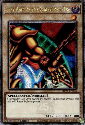 Left Arm of the Forbidden One (Quarter Century Secret Rare) (MP24-EN005) - 25th Anniversary Tin: Dueling Mirrors 1st Edition - Premium Yugioh Single from Konami - Just $2.83! Shop now at Game Crave Tournament Store
