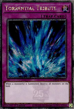 Torrential Tribute (Quarter Century Secret Rare) (MP24-EN010) - 25th Anniversary Tin: Dueling Mirrors 1st Edition - Premium Yugioh Single from Konami - Just $2.62! Shop now at Game Crave Tournament Store