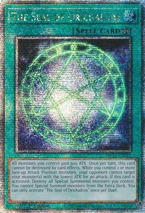 The Seal of Orichalcos (Quarter Century Secret Rare) (MP24-EN015) - 25th Anniversary Tin: Dueling Mirrors 1st Edition - Premium Yugioh Single from Konami - Just $0.98! Shop now at Game Crave Tournament Store