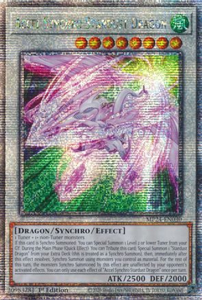 Accel Synchro Stardust Dragon (Quarter Century Secret Rare) (MP24-EN030) - 25th Anniversary Tin: Dueling Mirrors 1st Edition - Premium Yugioh Single from Konami - Just $2.20! Shop now at Game Crave Tournament Store