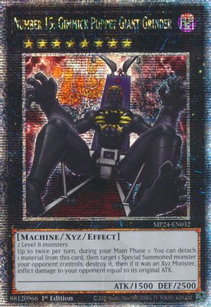 Number 15: Gimmick Puppet Giant Grinder (Quarter Century Secret Rare) (MP24-EN032) - 25th Anniversary Tin: Dueling Mirrors 1st Edition - Premium Yugioh Single from Konami - Just $0.42! Shop now at Game Crave Tournament Store