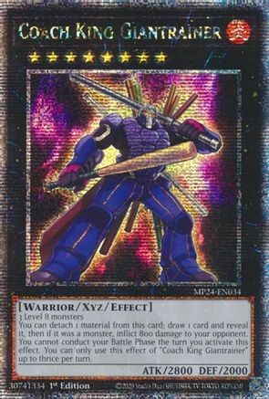 Coach King Giantrainer (Quarter Century Secret Rare) (MP24-EN034) - 25th Anniversary Tin: Dueling Mirrors 1st Edition - Premium Yugioh Single from Konami - Just $0.38! Shop now at Game Crave Tournament Store