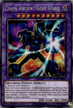 Chaos Ancient Gear Giant (Quarter Century Secret Rare) (MP24-EN042) - 25th Anniversary Tin: Dueling Mirrors 1st Edition - Premium Yugioh Single from Konami - Just $0.47! Shop now at Game Crave Tournament Store
