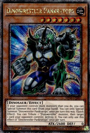 Dinowrestler Pankratops (Quarter Century Secret Rare) (MP24-EN047) - 25th Anniversary Tin: Dueling Mirrors 1st Edition - Premium Yugioh Single from Konami - Just $3.05! Shop now at Game Crave Tournament Store