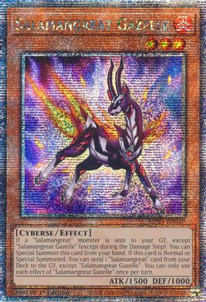 Salamangreat Gazelle (Quarter Century Secret Rare) (MP24-EN049) - 25th Anniversary Tin: Dueling Mirrors 1st Edition - Premium Yugioh Single from Konami - Just $0.42! Shop now at Game Crave Tournament Store