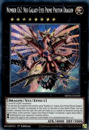 Number C62: Neo Galaxy-Eyes Prime Photon Dragon (MP24-EN069) - 25th Anniversary Tin: Dueling Mirrors 1st Edition - Premium Yugioh Single from Konami - Just $2.53! Shop now at Game Crave Tournament Store