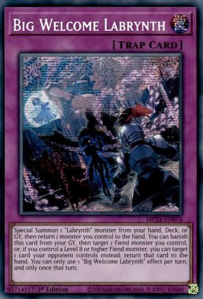 Big Welcome Labrynth (MP24-EN074) - 25th Anniversary Tin: Dueling Mirrors 1st Edition - Premium Yugioh Single from Konami - Just $2.78! Shop now at Game Crave Tournament Store
