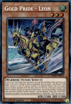 Gold Pride - Leon (MP24-EN075) - 25th Anniversary Tin: Dueling Mirrors 1st Edition - Premium Yugioh Single from Konami - Just $0.25! Shop now at Game Crave Tournament Store