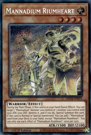 Mannadium Riumheart (MP24-EN079) - 25th Anniversary Tin: Dueling Mirrors 1st Edition - Premium Yugioh Single from Konami - Just $0.50! Shop now at Game Crave Tournament Store