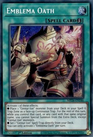 Emblema Oath (MP24-EN146) - 25th Anniversary Tin: Dueling Mirrors 1st Edition - Premium Yugioh Single from Konami - Just $5.38! Shop now at Game Crave Tournament Store