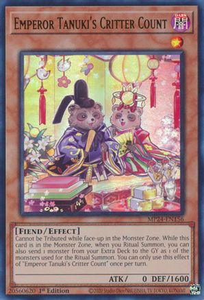 Emperor Tanuki's Critter Count (MP24-EN156) - 25th Anniversary Tin: Dueling Mirrors 1st Edition - Premium Yugioh Single from Konami - Just $0.25! Shop now at Game Crave Tournament Store