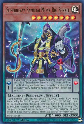 Superheavy Samurai Monk Big Benkei (MP24-EN187) - 25th Anniversary Tin: Dueling Mirrors 1st Edition - Premium Yugioh Single from Konami - Just $0.25! Shop now at Game Crave Tournament Store