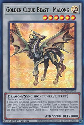 Golden Cloud Beast - Malong (MP24-EN203) - 25th Anniversary Tin: Dueling Mirrors 1st Edition - Premium Yugioh Single from Konami - Just $1.64! Shop now at Game Crave Tournament Store