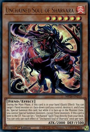 Unchained Soul of Sharvara (MP24-EN215) - 25th Anniversary Tin: Dueling Mirrors 1st Edition - Premium Yugioh Single from Konami - Just $0.92! Shop now at Game Crave Tournament Store