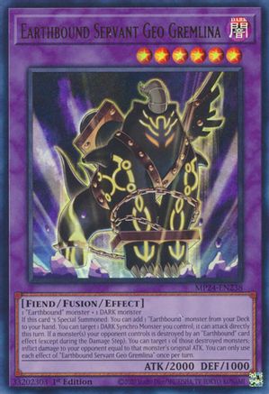 Earthbound Servant Geo Gremlina (MP24-EN238) - 25th Anniversary Tin: Dueling Mirrors 1st Edition - Premium Yugioh Single from Konami - Just $0.25! Shop now at Game Crave Tournament Store