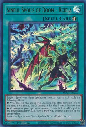 Sinful Spoils of Doom - Rciela (MP24-EN239) - 25th Anniversary Tin: Dueling Mirrors 1st Edition - Premium Yugioh Single from Konami - Just $0.25! Shop now at Game Crave Tournament Store