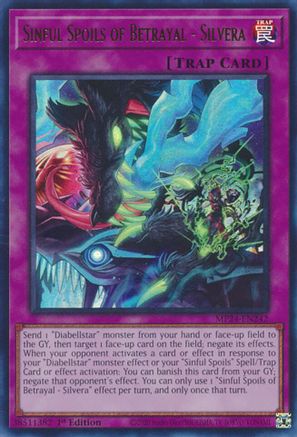 Sinful Spoils of Betrayal - Silvera (MP24-EN242) - 25th Anniversary Tin: Dueling Mirrors 1st Edition - Premium Yugioh Single from Konami - Just $0.25! Shop now at Game Crave Tournament Store