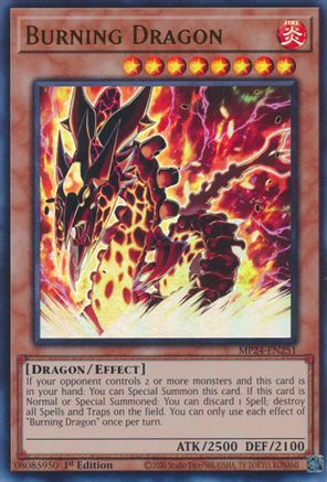 Burning Dragon (MP24-EN251) - 25th Anniversary Tin: Dueling Mirrors 1st Edition - Premium Yugioh Single from Konami - Just $0.25! Shop now at Game Crave Tournament Store