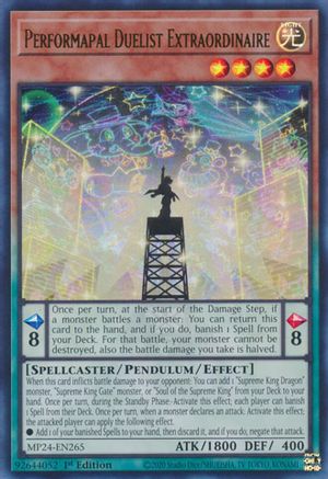 Performapal Duelist Extraordinaire (MP24-EN265) - 25th Anniversary Tin: Dueling Mirrors 1st Edition - Premium Yugioh Single from Konami - Just $0.25! Shop now at Game Crave Tournament Store