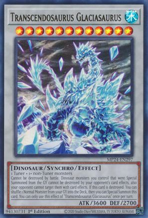 Transcendosaurus Glaciasaurus (MP24-EN297) - 25th Anniversary Tin: Dueling Mirrors 1st Edition - Premium Yugioh Single from Konami - Just $0.25! Shop now at Game Crave Tournament Store