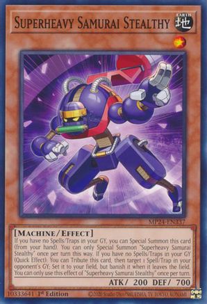 Superheavy Samurai Stealthy (MP24-EN337) - 25th Anniversary Tin: Dueling Mirrors 1st Edition - Premium Yugioh Single from Konami - Just $0.25! Shop now at Game Crave Tournament Store