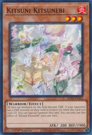 Kitsuni Kitsunebi (MP24-EN341) - 25th Anniversary Tin: Dueling Mirrors 1st Edition - Premium Yugioh Single from Konami - Just $0.25! Shop now at Game Crave Tournament Store