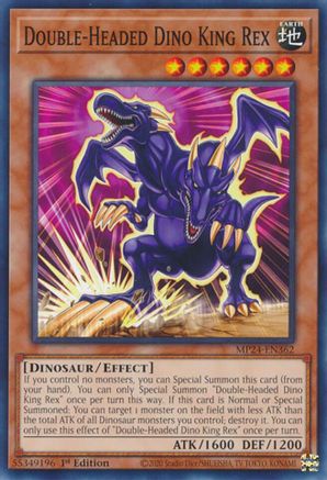 Double-Headed Dino King Rex (MP24-EN362) - 25th Anniversary Tin: Dueling Mirrors 1st Edition - Premium Yugioh Single from Konami - Just $0.25! Shop now at Game Crave Tournament Store