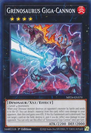 Grenosaurus Giga-Cannon (MP24-EN370) - 25th Anniversary Tin: Dueling Mirrors 1st Edition - Premium Yugioh Single from Konami - Just $0.25! Shop now at Game Crave Tournament Store