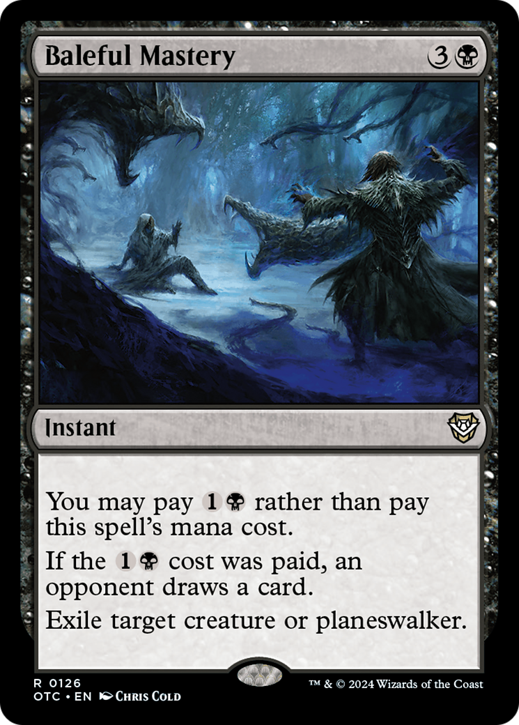 Baleful Mastery (OTC-126) - Outlaws of Thunder Junction Commander - Premium MTG Single from Wizards of the Coast - Just $0.96! Shop now at Game Crave Tournament Store