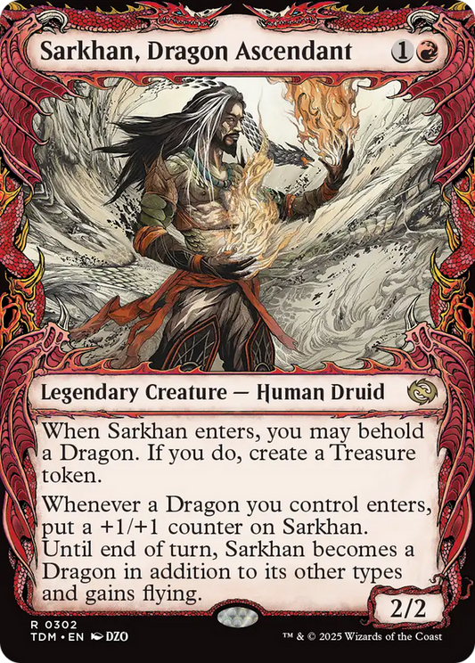 Sarkhan, Dragon Ascendant (0302) (Showcase) (TDM-302) - Tarkir: Dragonstorm - Premium MTG Single from Wizards of the Coast - Just $0.11! Shop now at Game Crave Tournament Store
