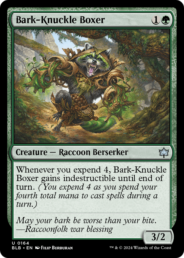 Bark-Knuckle Boxer (BLB-164) - Bloomburrow - Premium MTG Single from Wizards of the Coast - Just $0.25! Shop now at Game Crave Tournament Store