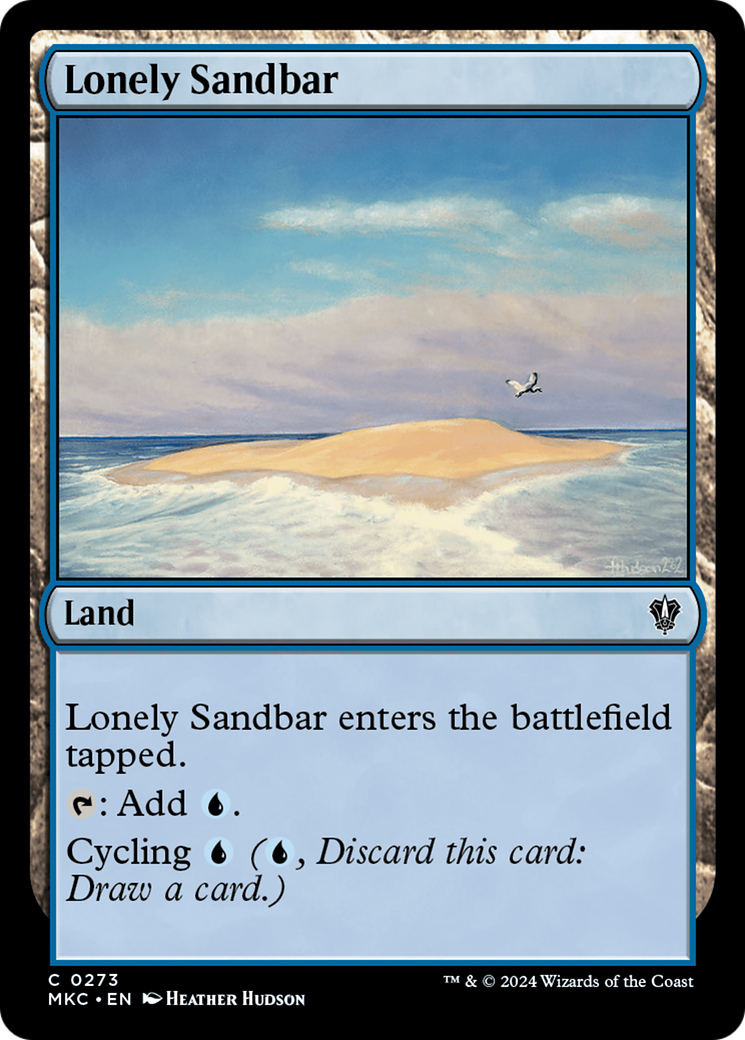 Lonely Sandbar (MKC-273) - Murders at Karlov Manor Commander - Premium MTG Single from Wizards of the Coast - Just $0.25! Shop now at Game Crave Tournament Store