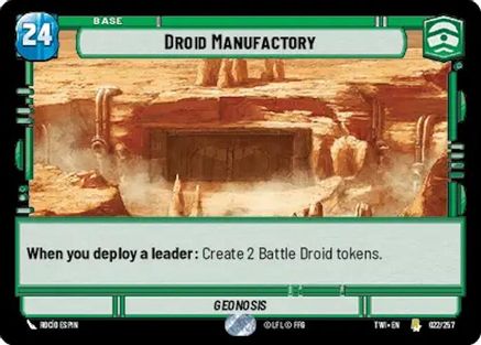 Droid Manufactory (022/257) - Twilight of the Republic Foil - Premium Star Wars: Unlimited Single from Twilight of the Republic - Just $0.08! Shop now at Game Crave Tournament Store