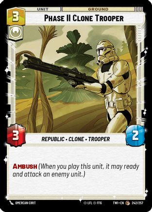 Phase II Clone Trooper (242/257) - Twilight of the Republic - Premium Star Wars: Unlimited Single from Twilight of the Republic - Just $0.08! Shop now at Game Crave Tournament Store