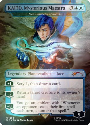 KAITO, Mysterious Maestro - Jace, Unraveler of Secrets (Rainbow Foil) (SLD-1590) - Secret Lair Drop Series Foil - Premium MTG Single from Wizards of the Coast - Just $0.38! Shop now at Game Crave Tournament Store