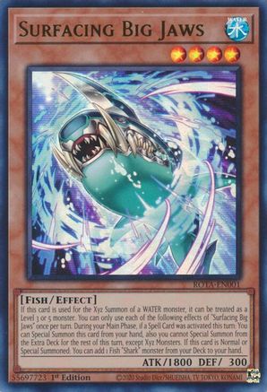 Surfacing Big Jaws (ROTA-EN001) - Rage of the Abyss 1st Edition - Premium Yugioh Single from Konami - Just $2.62! Shop now at Game Crave Tournament Store