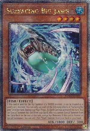 Surfacing Big Jaws (Quarter Century Secret Rare) (ROTA-EN001) - Rage of the Abyss 1st Edition - Premium Yugioh Single from Konami - Just $29.67! Shop now at Game Crave Tournament Store